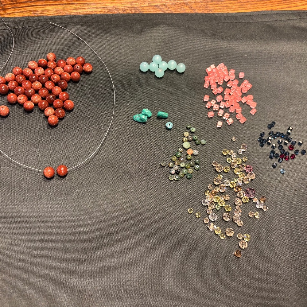 Assortment of Jewelry Making Beads, Clasps and Charms